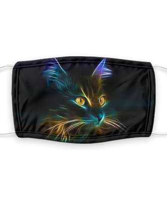 Cat Face Mask Reusable - Reusable, Washable w/ Filter - 7 Layers Germ Protection