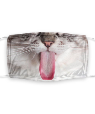Cat Face Mask Reusable - Reusable, Washable w/ Filter - 7 Layers Germ Protection
