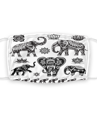 Elephant Face Mask - Reusable, Washable w/ Filter - 2 Layers Germ Protection