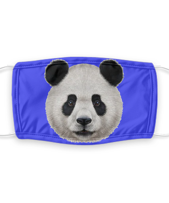 Panda Face Mask - Panda Bear Face Covering - Reusable, Washable w/ Filter - 7 Layers Germ Protection