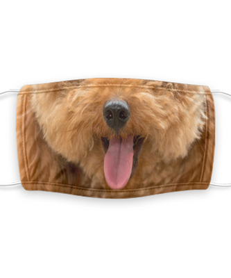 Poodle Face Mask - Poodle Dog Lovers Face Covering - Reusable, Washable w/ Filter - 7 Layers Germ Protection