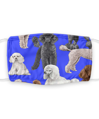 Poodle Face Mask - Poodle Dog Lovers Face Covering - Reusable, Washable w/ Filter - 7 Layers Germ Protection