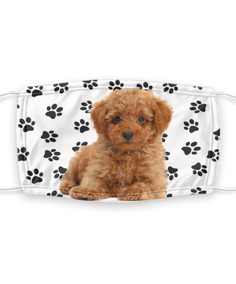 Poodle Face Mask - Poodle Dog Lovers Face Covering - Reusable, Washable w/ Filter - 7 Layers Germ Protection