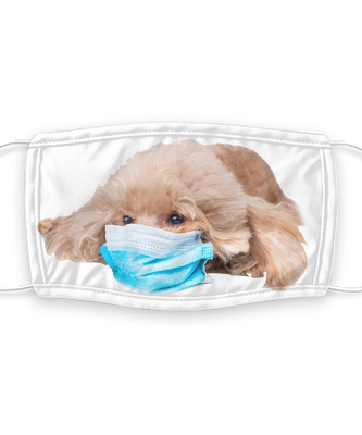 Poodle Face Mask - Poodle Dog Lovers Face Covering - Reusable, Washable w/ Filter - 7 Layers Germ Protection