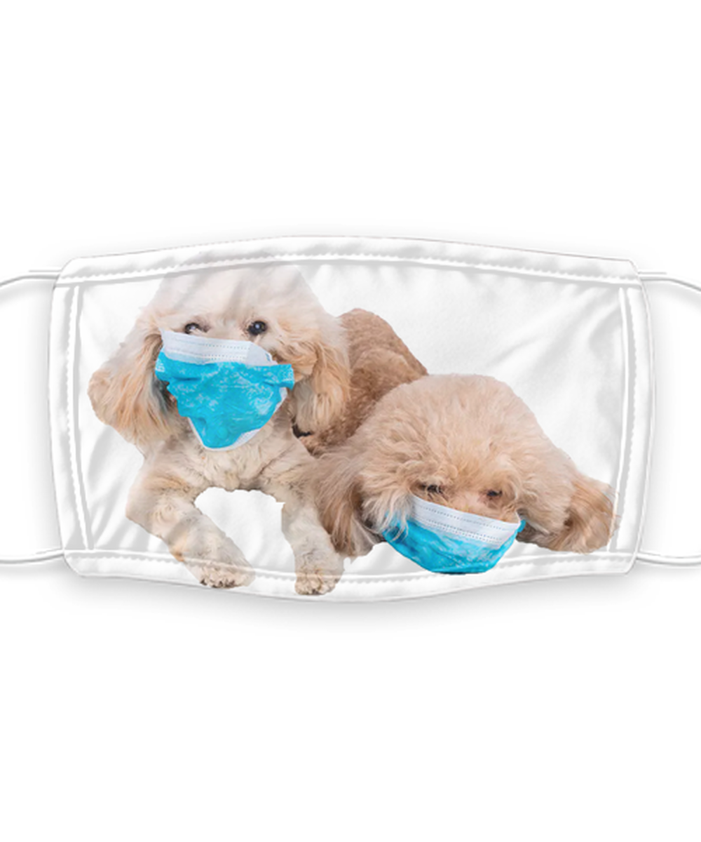 Poodle Face Mask - Poodle Dog Lovers Face Covering - Reusable, Washable w/ Filter - 7 Layers Germ Protection