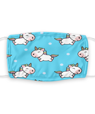 Unicorn Face Masks - Reusable, Washable w/ Filter - 7 Layers Germ Protection - For Her - For Women - For Girl