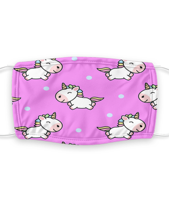 Unicorn Face Masks - Reusable, Washable w/ Filter - 7 Layers Germ Protection - For Her - For Women - For Girl