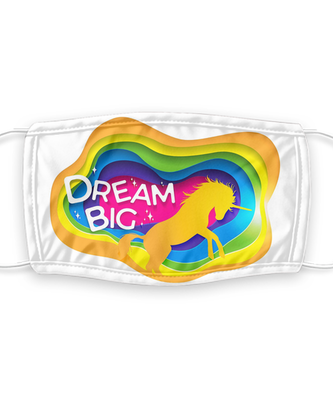 Unicorn Face Masks - Reusable, Washable w/ Filter - 7 Layers Germ Protection - For Her - For Women - For Girl