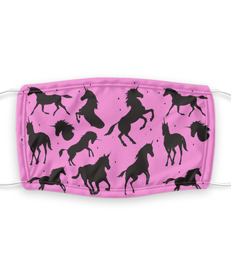 Unicorn Face Masks - Reusable, Washable w/ Filter - 7 Layers Germ Protection - For Her - For Women - For Girl
