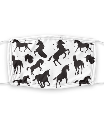 Unicorn Face Masks - Reusable, Washable w/ Filter - 7 Layers Germ Protection - For Her - For Women - For Girl