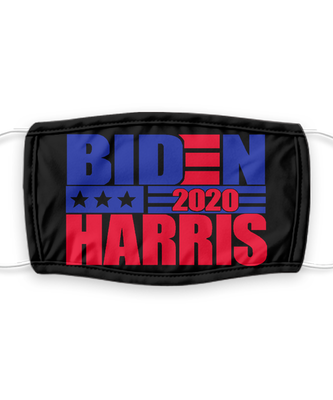 Joe Biden Face Mask - Biden Harris 2020 Presidential Election Face Cover - Reusable, Washable w/ Filter - 7 Layers Germ Protection