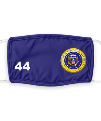 Barack Obama Face Mask - Presidential Seal Face Cover - Reusable, Washable w/ Filter - 7 Layers Germ Protection