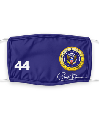 Barack Obama Face Mask - Presidential Seal Face Cover - Reusable, Washable w/ Filter - 7 Layers Germ Protection