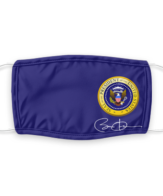 Barack Obama Face Mask - Presidential Seal Face Cover - Reusable, Washable w/ Filter - 7 Layers Germ Protection
