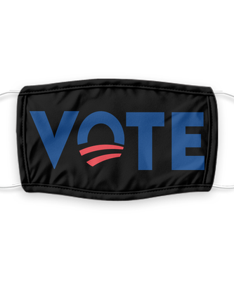 Vote Face Mask - Joe Biden Harris 2020 Presidential Election Face Cover - Reusable, Washable w/ Filter - 7 Layers Germ Protection