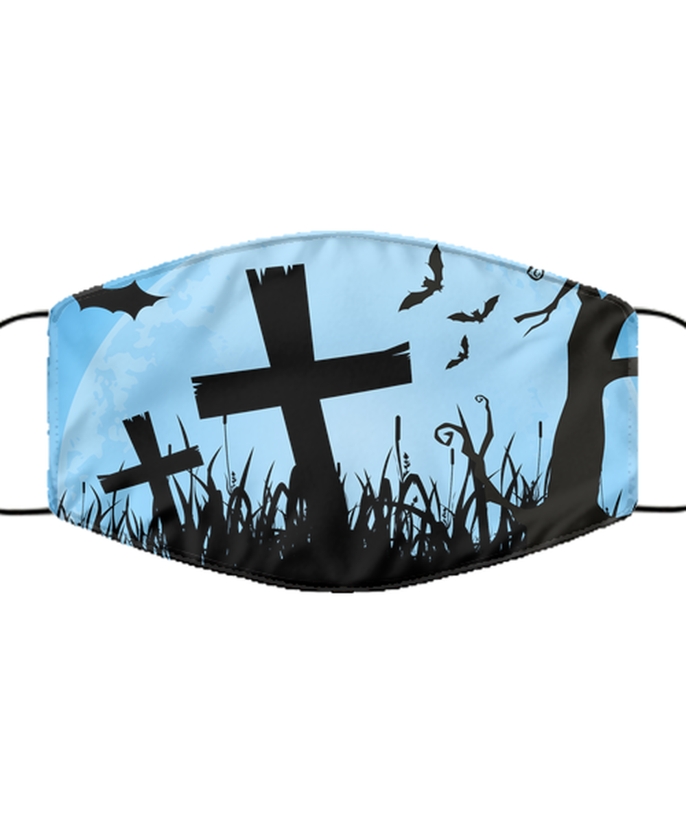 Halloween Face Mask - Horror Mask - Reusable & Washable 2 Layers Germ Protection