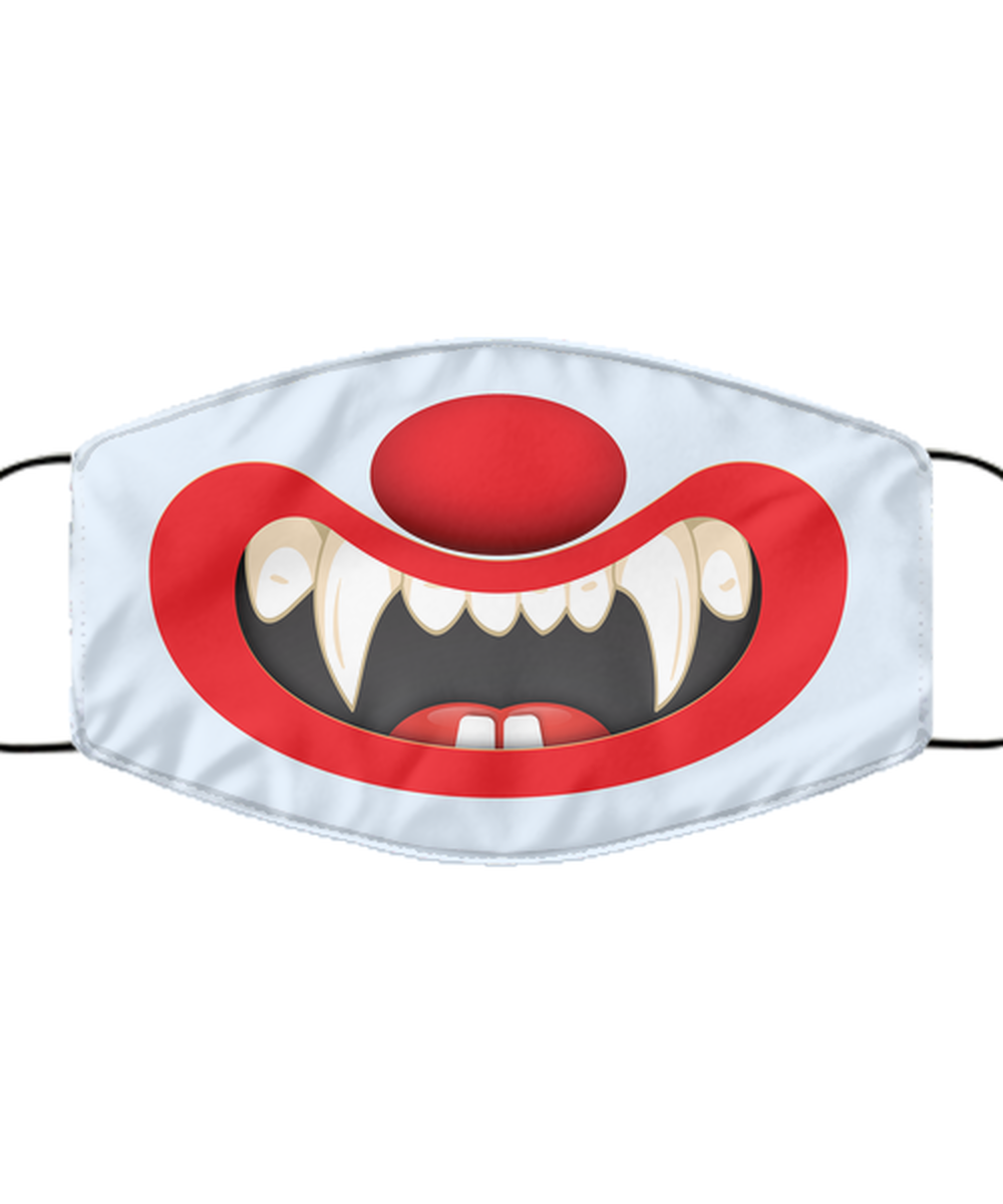 Halloween Face Mask - Horror Mask - Reusable & Washable 2 Layers Germ Protection