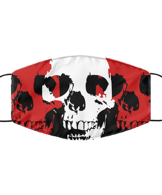 Halloween Face Mask - Horror Mask - Reusable & Washable 2 Layers Germ Protection