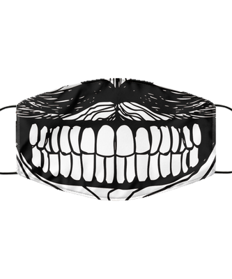 Halloween Face Mask - Horror Mask - Reusable & Washable 2 Layers Germ Protection