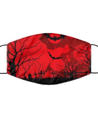 Halloween Face Mask - Horror Mask - Reusable & Washable 2 Layers Germ Protection
