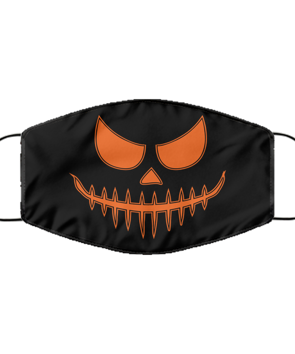 Halloween Face Mask - Horror Mask - Reusable & Washable 2 Layers Germ Protection - Pumpkin