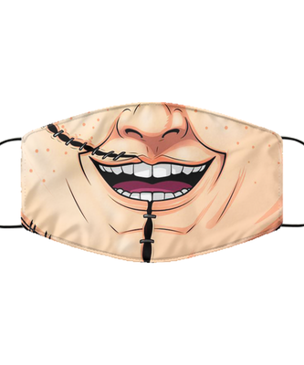Halloween Face Mask - Horror Mask - Reusable & Washable 2 Layers Germ Protection
