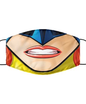 Halloween Face Mask - Horror Mask - Reusable & Washable 2 Layers Germ Protection