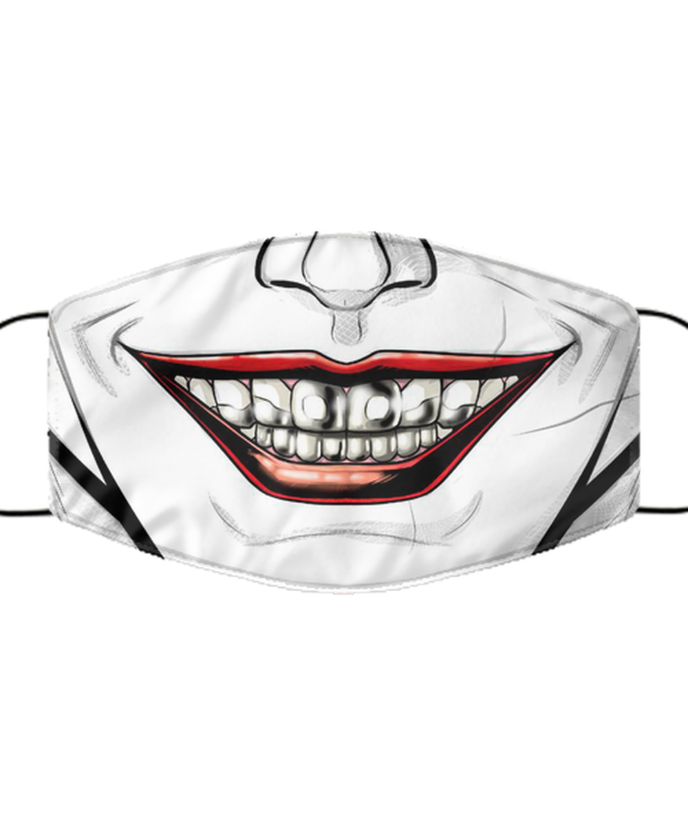 Halloween Face Mask - Horror Mask - Reusable & Washable 2 Layers Germ Protection