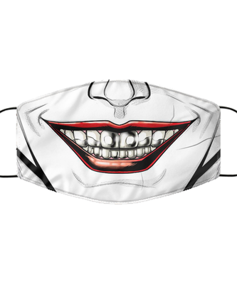 Halloween Face Mask - Horror Mask - Reusable & Washable 2 Layers Germ Protection