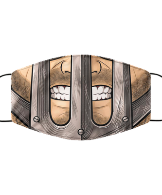 Halloween Face Mask - Horror Mask - Reusable & Washable 2 Layers Germ Protection