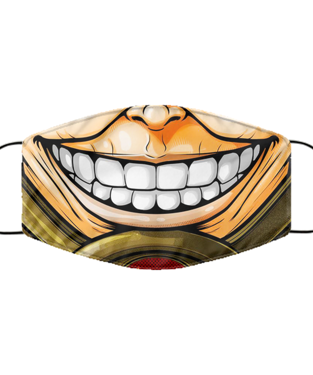 Halloween Face Mask - Horror Mask - Reusable & Washable 2 Layers Germ Protection