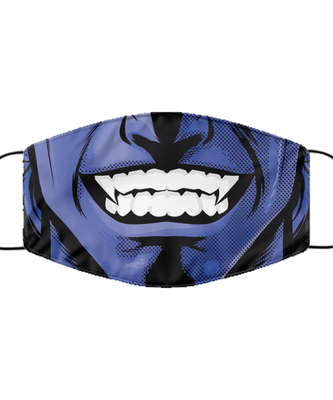 Halloween Face Mask - Horror Mask - Reusable & Washable 2 Layers Germ Protection