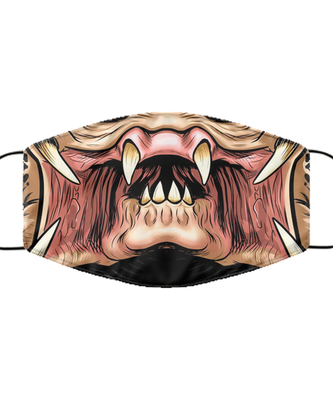 Halloween Face Mask - Horror Mask - Reusable & Washable 2 Layers Germ Protection