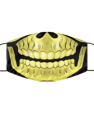 Halloween Face Mask - Horror Mask - Reusable & Washable 2 Layers Germ Protection