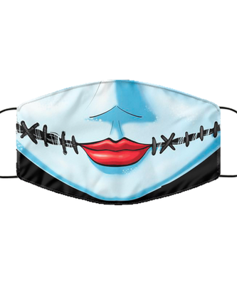 Halloween Face Mask - Horror Mask - Reusable & Washable 2 Layers Germ Protection