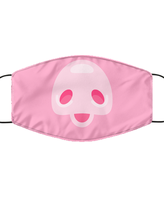 Halloween Face Mask - Pig Mask - Reusable & Washable 2 Layers Germ Protection