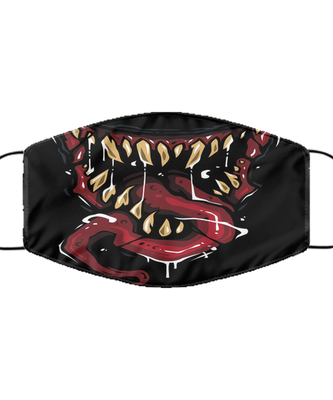 Halloween Face Mask - Horror Mask - Reusable & Washable 2 Layers Germ Protection