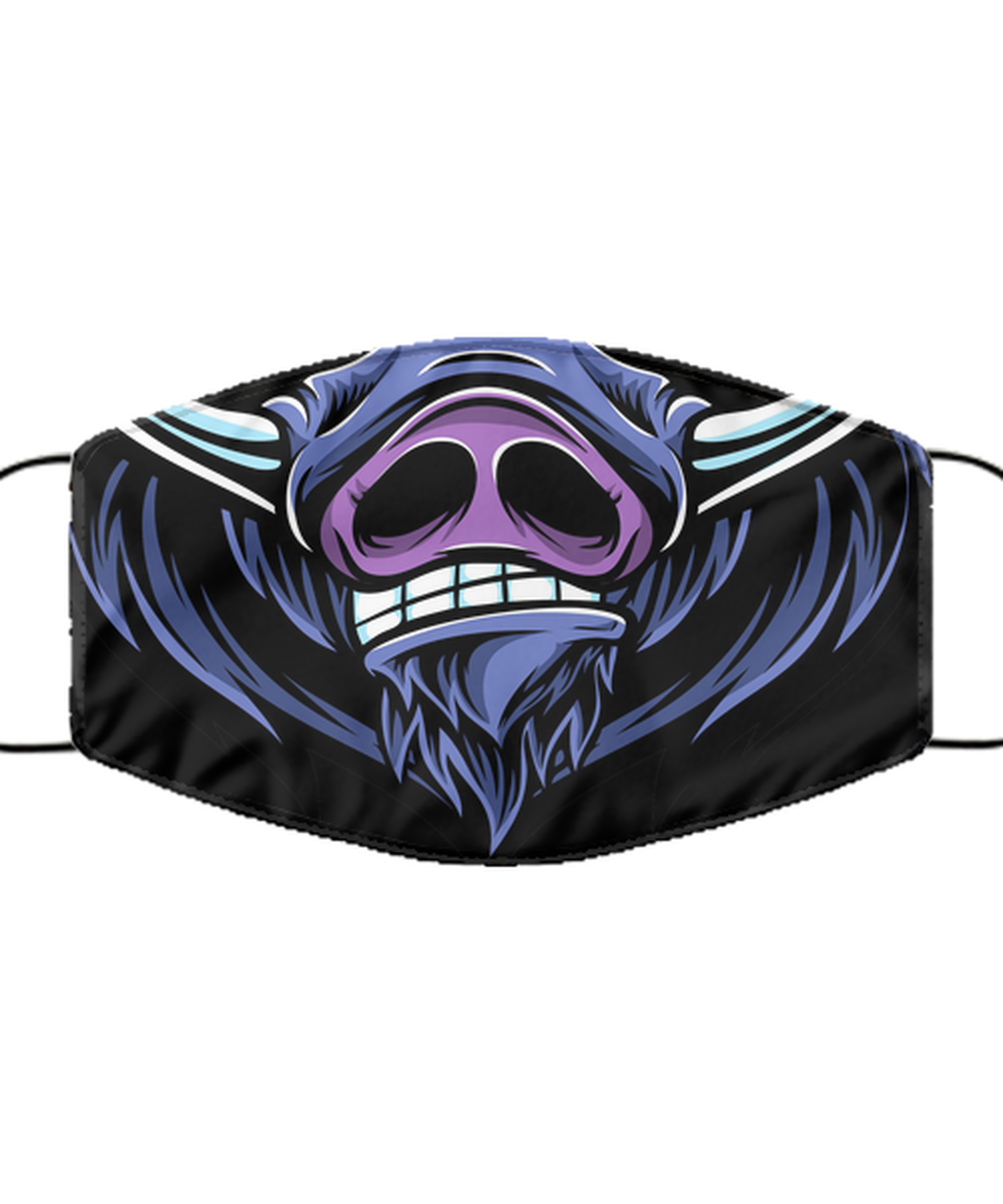 Halloween Face Mask - Horror Mask - Reusable & Washable 2 Layers Germ Protection