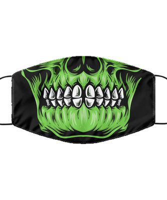 Halloween Face Mask - Horror Mask - Reusable & Washable 2 Layers Germ Protection