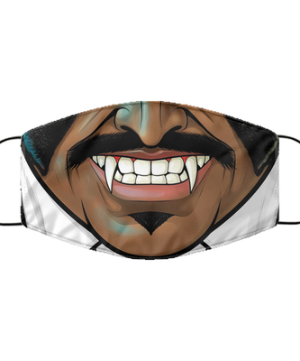 Halloween Face Mask - Horror Mask - Reusable & Washable 2 Layers Germ Protection