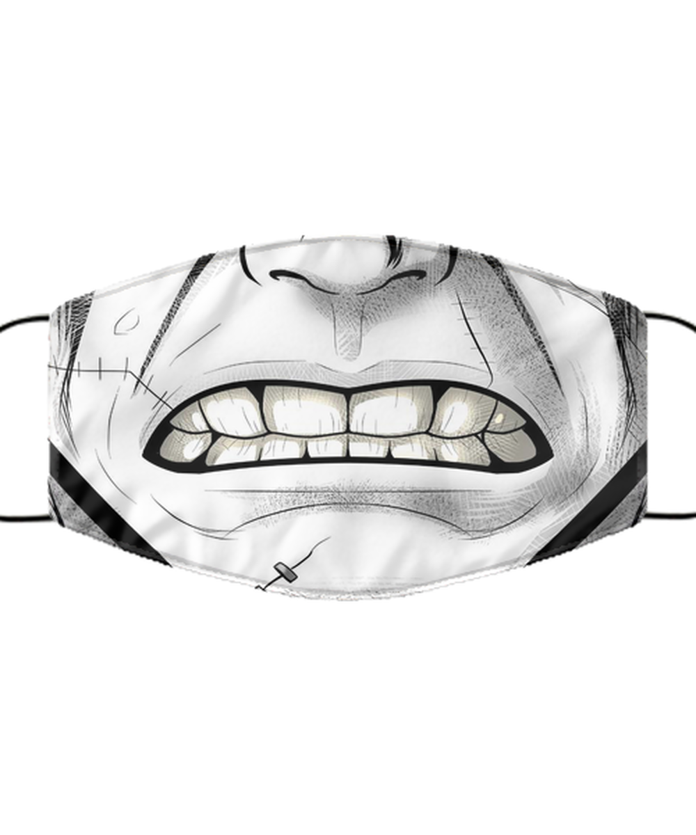 Halloween Face Mask - Horror Mask - Reusable & Washable 2 Layers Germ Protection