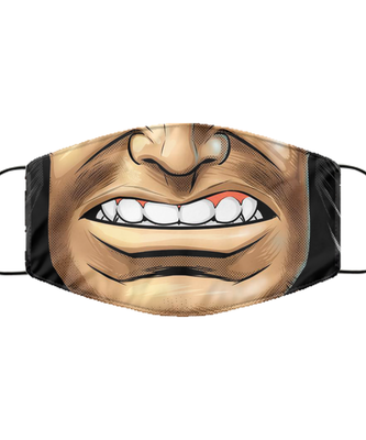 Halloween Face Mask - Horror Mask - Reusable & Washable 2 Layers Germ Protection