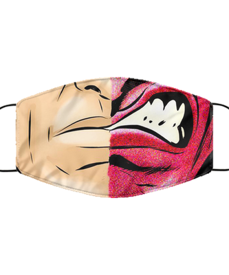 Halloween Face Mask - Horror Mask - Reusable & Washable 2 Layers Germ Protection