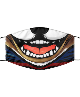 Halloween Face Mask - Horror Mask - Reusable & Washable 2 Layers Germ Protection