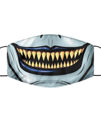 Halloween Face Mask - Horror Mask - Reusable & Washable 2 Layers Germ Protection