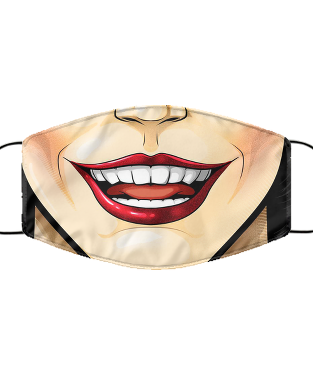 Halloween Face Mask - Horror Mask - Reusable & Washable 2 Layers Germ Protection