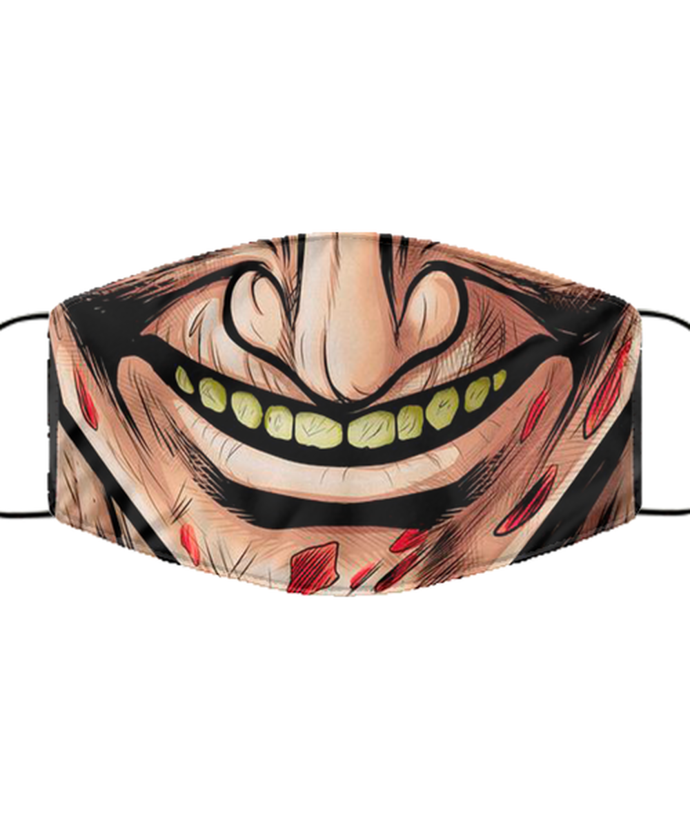 Halloween Face Mask - Horror Mask - Reusable & Washable 2 Layers Germ Protection