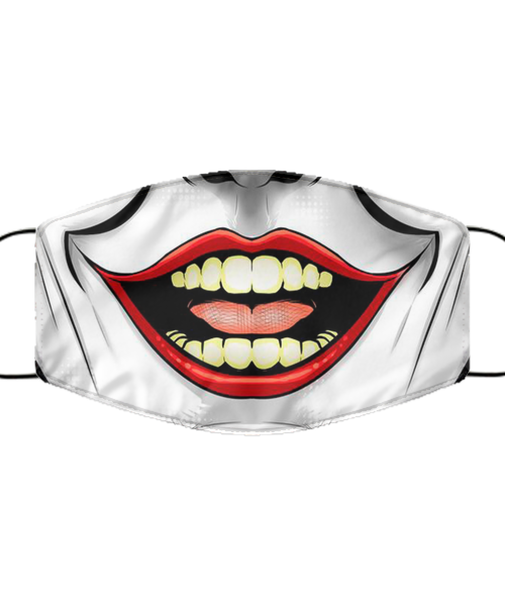 Halloween Face Mask - Horror Mask - Reusable & Washable 2 Layers Germ Protection