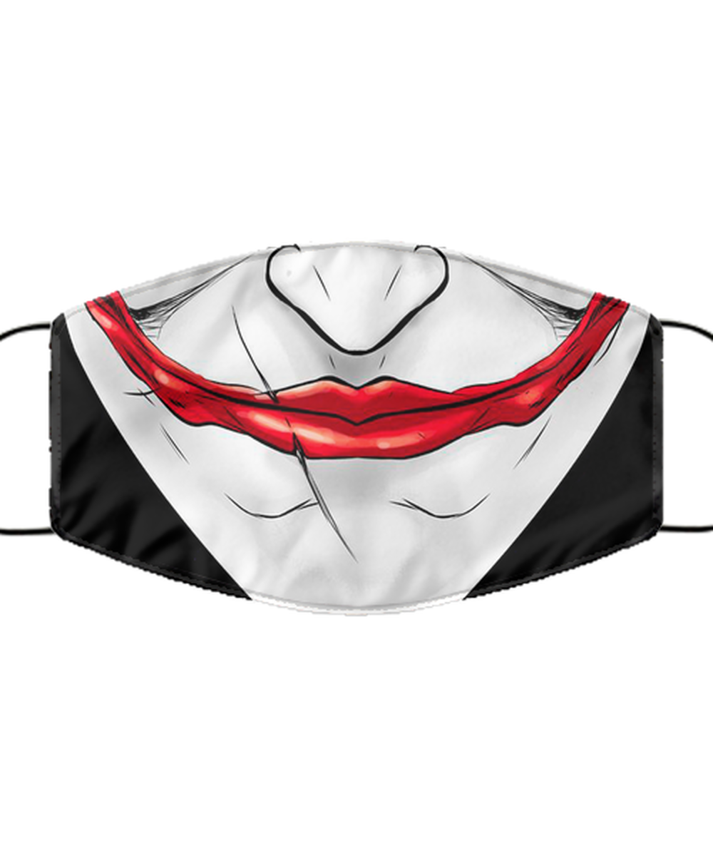 Halloween Face Mask - Horror Mask - Reusable & Washable 2 Layers Germ Protection