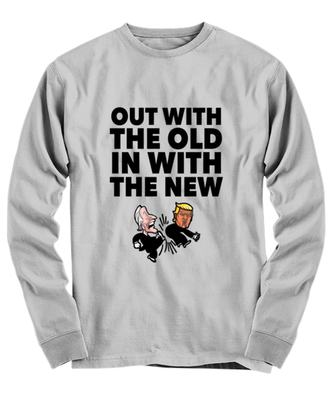 Funny Joe Biden Long Sleeve Shirt Ash Gray - 